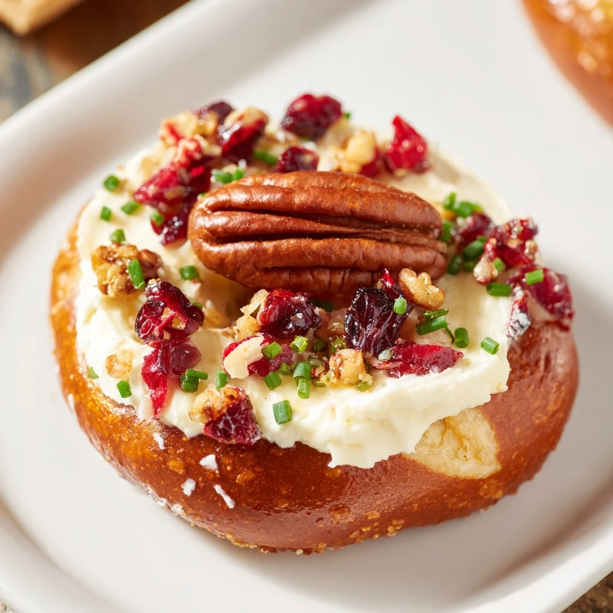 Rocket Fuel New Year's Eve Treats: sweet cream cheese base topped with pecans and spicy jalapeño.