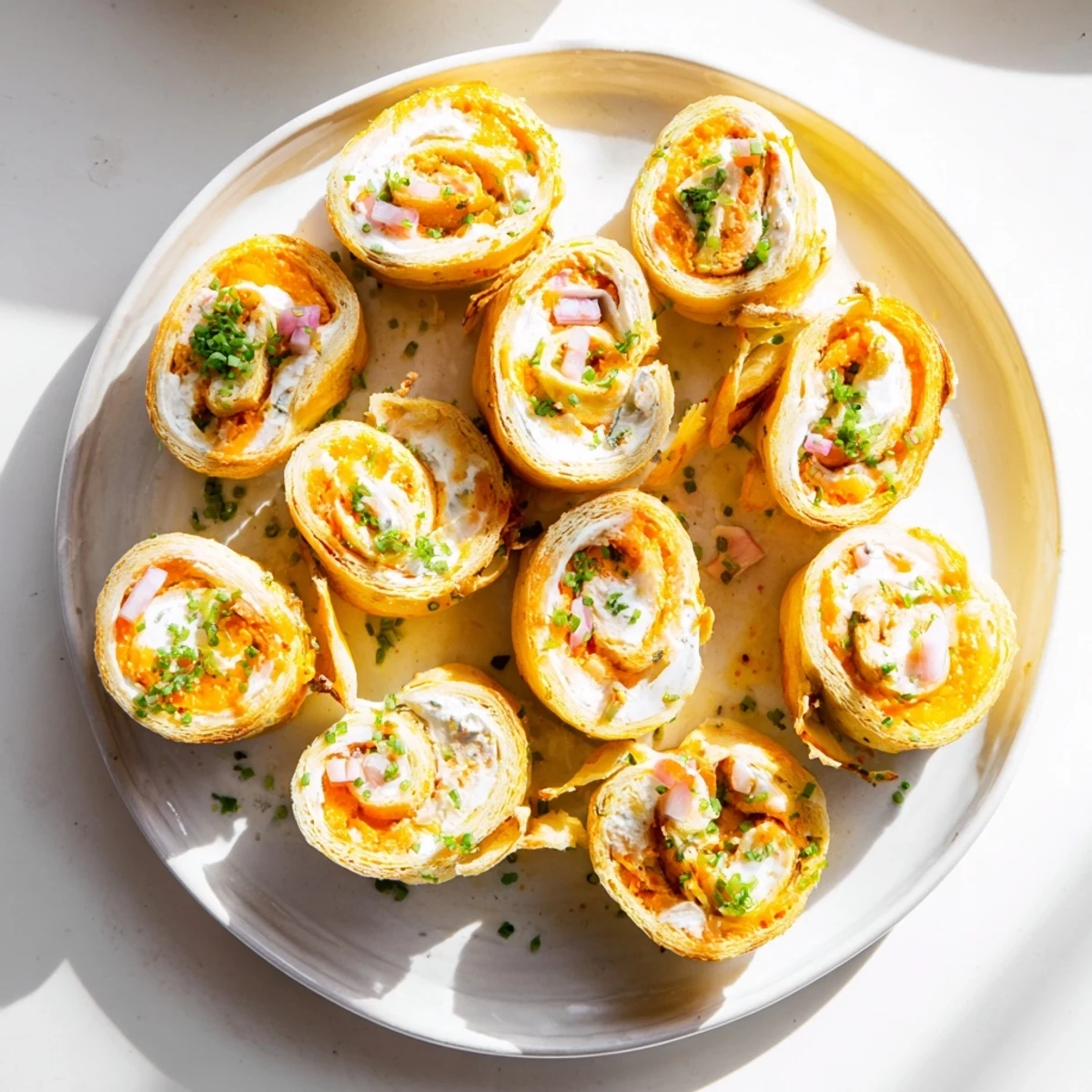 Golden brown Cercles d'Hôtes Couronne de Rouleaux, a savory crown appetizer, ready to serve and share.