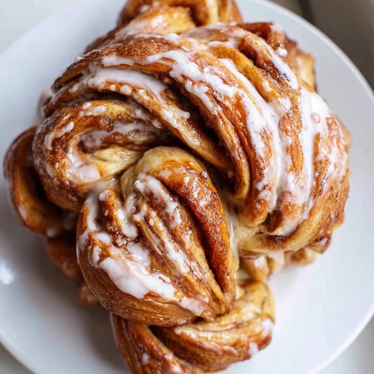 Warm, golden-brown Cinnamon Swirl Christmas Tree Bread, ideal for festive brunch and holiday sharing.
