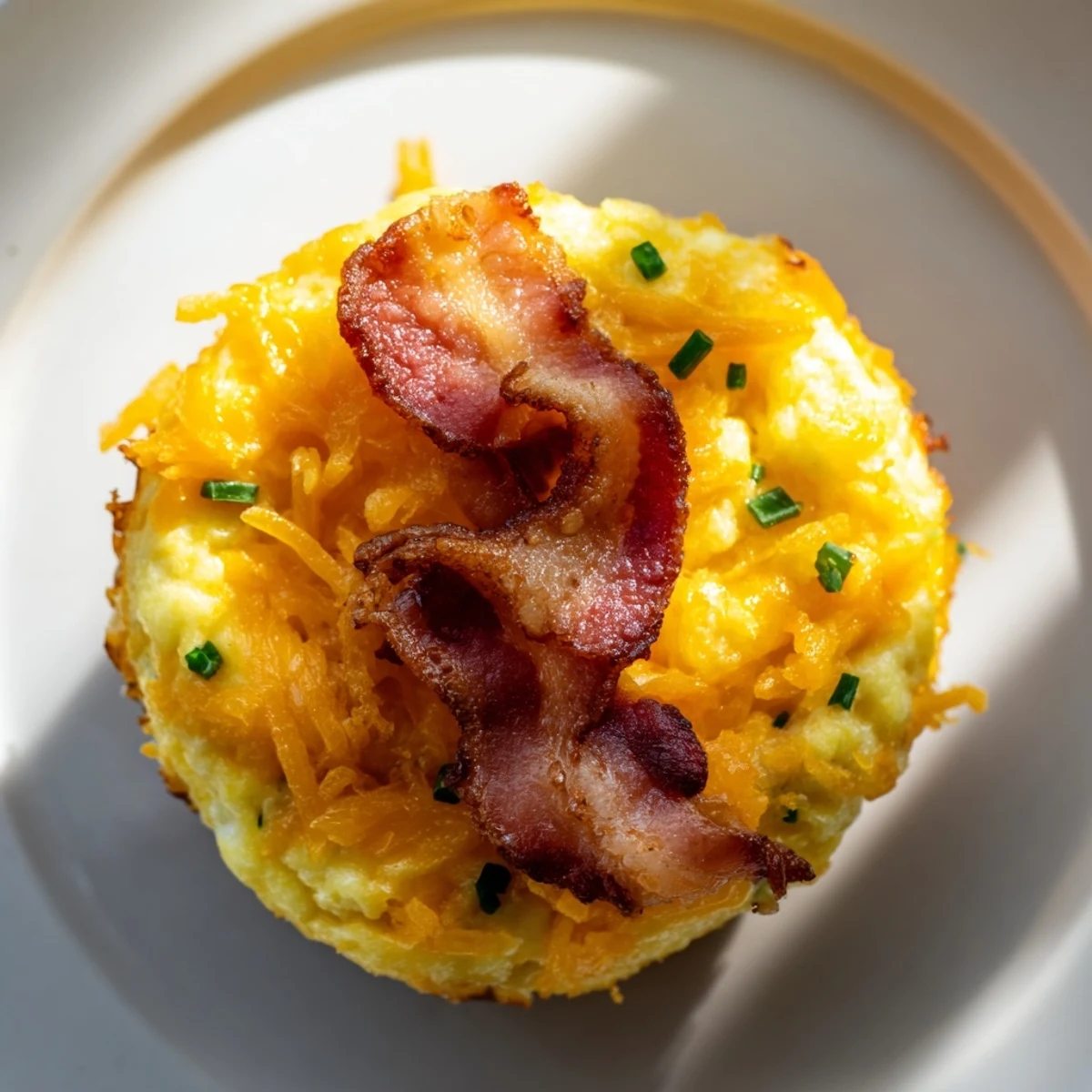 Savory Scrambled Egg Cups featuring bacon, cheese, and milk offer a tasty make-ahead side dish.