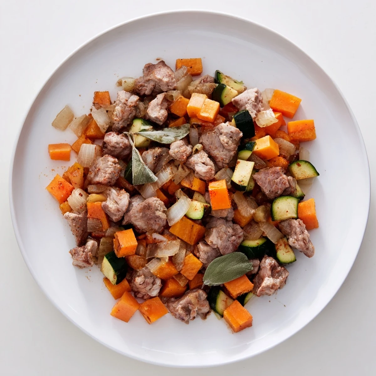 A comforting, flavorful Sweet Lamb Platter for baby, served with creamy mashed potatoes and enjoyed.