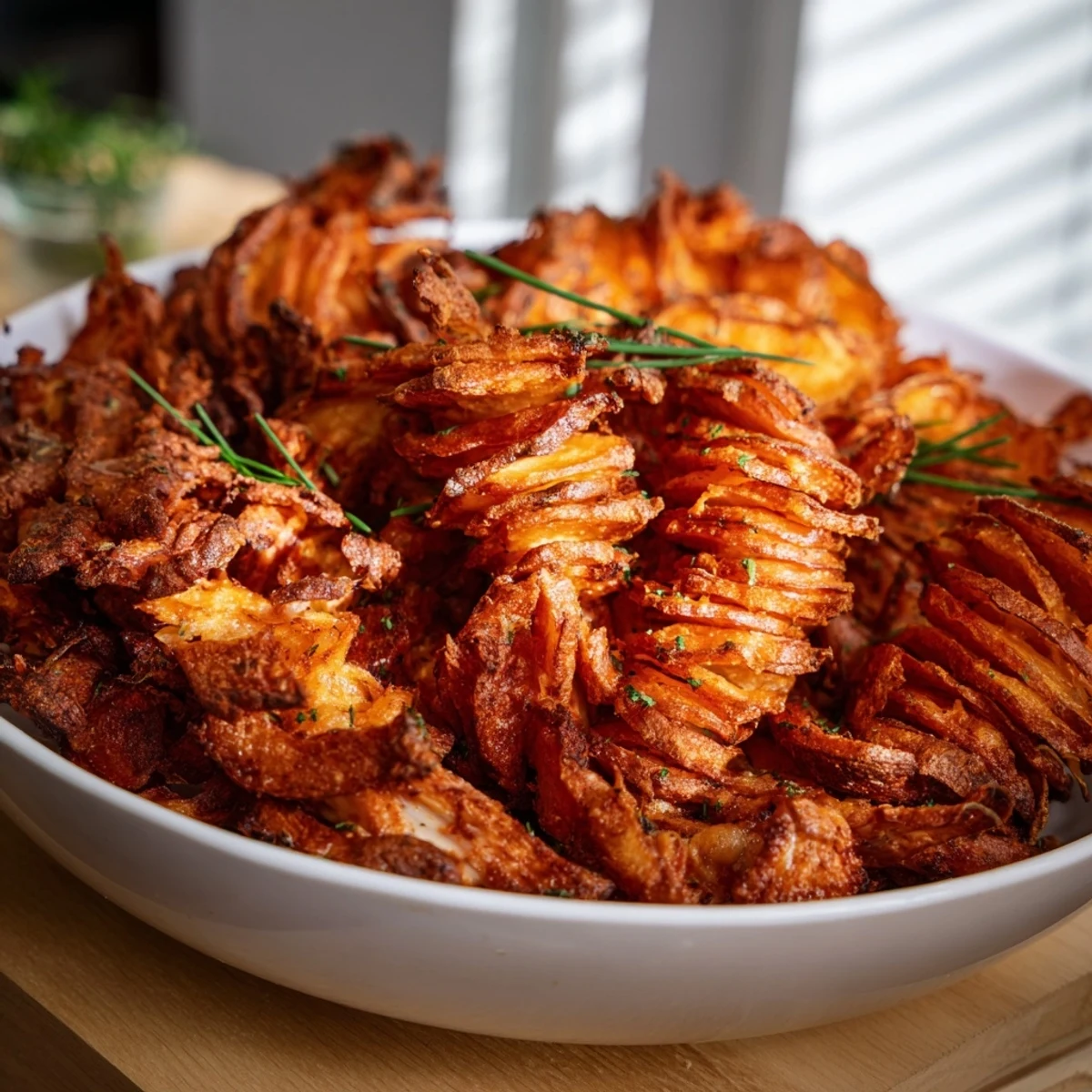 Golden, crispy onion chip chicken tenders with perfectly fried texture, ready to serve with dippings!