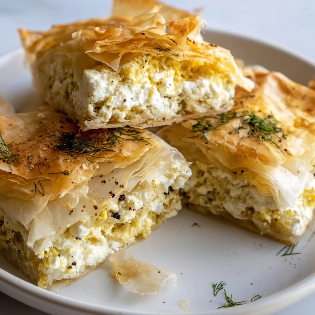 Freshly baked Bulgarian Banitsa with crispy layers, perfect for a delicious brunch with friends.