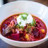 Ukrainian borscht with beef