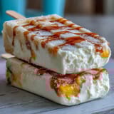 Fluffy yogurt base marbled with sweet mango purée, frozen into refreshing pops bursting with tropical flavor.