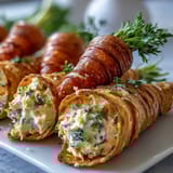 Vibrant carrot-shaped cheese and cracker cones filled with creamy cheddar spread, perfect for Easter celebrations and kids' parties.