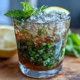 Refreshing Kentucky Derby mini mint julep mocktails served in chilled silver cups with crushed ice and fresh mint sprigs.  