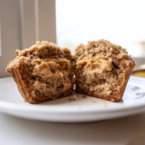 Fluffy 3-Ingredient Peanut Butter Banana Muffins, golden-brown and ready for a delicious, healthy snack.