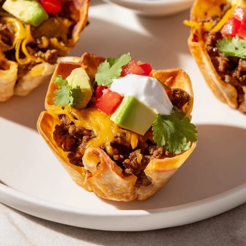 Mini Taco Cups Baked
