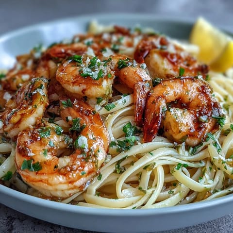 Shrimp Scampi With Linguine