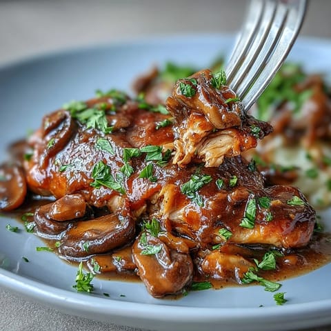 Savory Coq au Vin Rosé served in a white bowl, garnished with fresh parsley alongside creamy mashed potatoes and a wine glass.