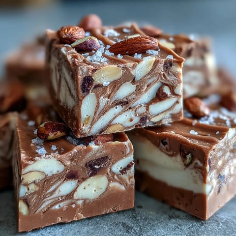 A close-up of chewy Hojicha Nougat with a rich, roasted green tea color and buttery finish.