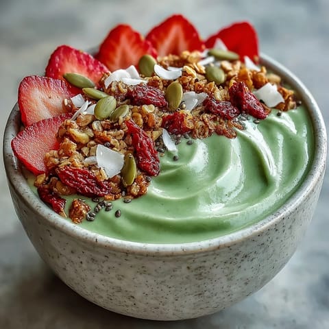 Strawberry Matcha Latte Bowl