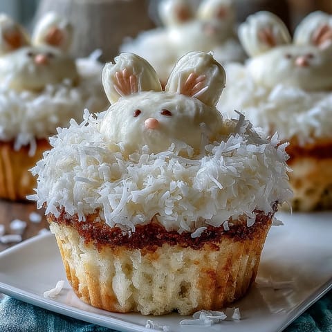 Coconut Bunny Tail Cupcakes
