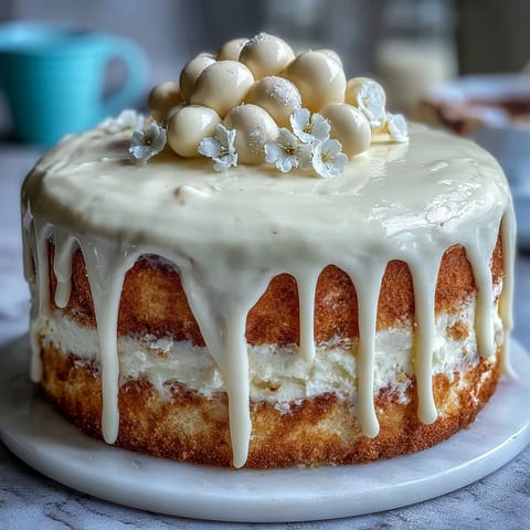 A stunning graduation cake with white chocolate drip and edible gold balloon decorations, perfect for milestone celebrations.