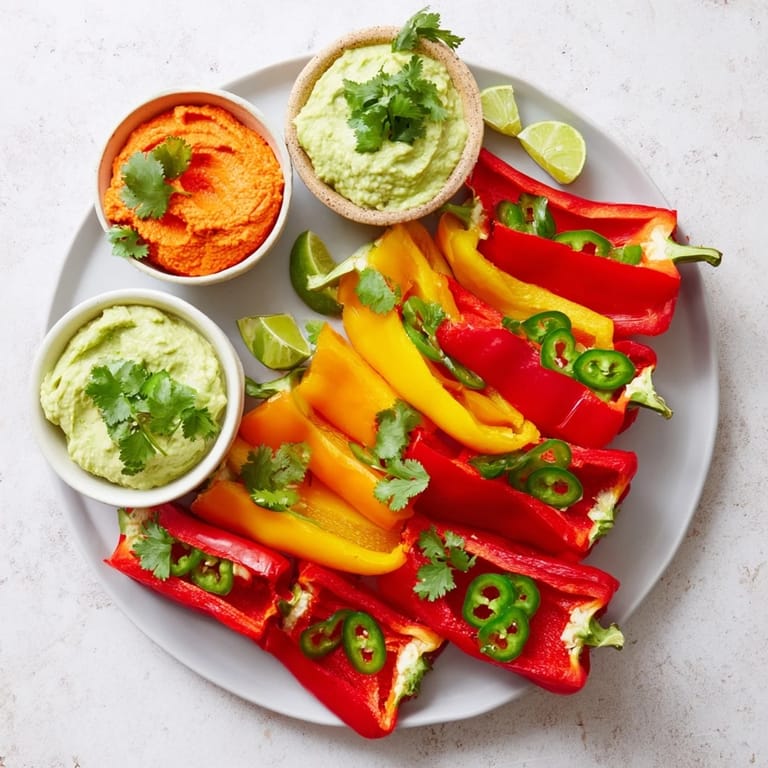 Party-ready Spicy Chili Pepper Fiesta featuring a delicious arrangement of fresh vegetables, dips, and chips to eat.