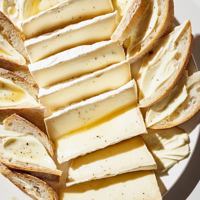 Enjoy the simple pleasures of this French Bistro appetizer with fresh baguette slices and honey.