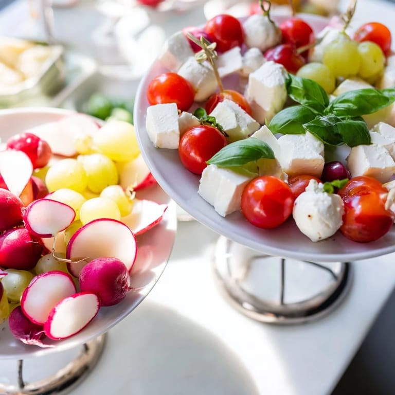 Delectable Hanging Gardens featuring fresh, raw food beautifully arranged for a stunning appetizer presentation.