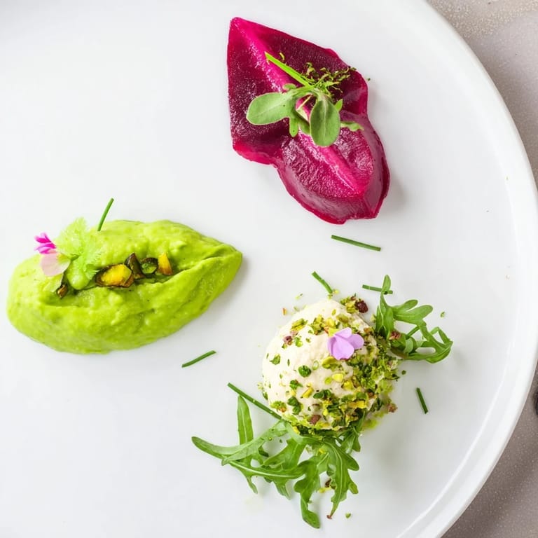 A beautifully plated image of "Lucky Clover Seasonal Starters," showcasing fresh ingredients ready to be enjoyed.