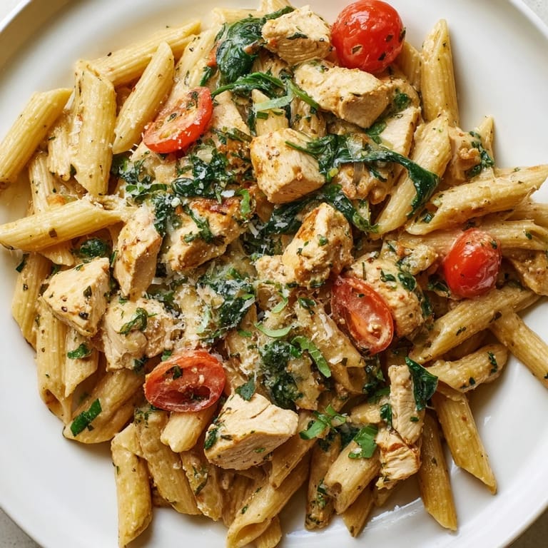 Tender chicken and al dente pasta absorb savory broth and citrus in this One-Pan Lemon Herb Pasta Chicken, ready for a family meal.