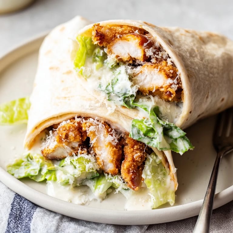 Golden fried chicken tossed in hot honey sauce layered over crisp romaine in a freshly rolled flour tortilla.
