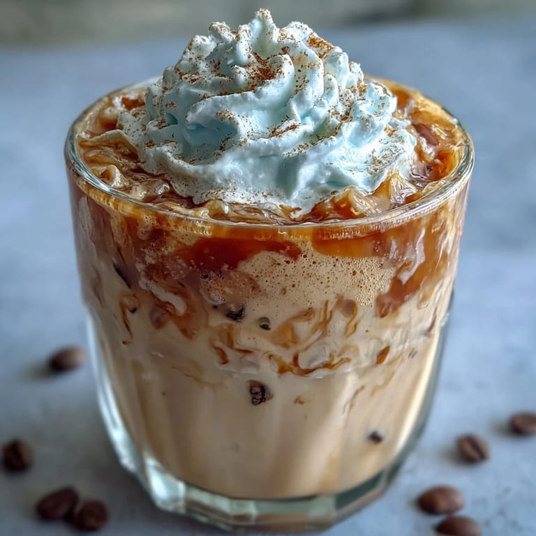 Guilt-free vanilla bean frappuccino with almond milk and a sprinkle of cinnamon for extra flavor.