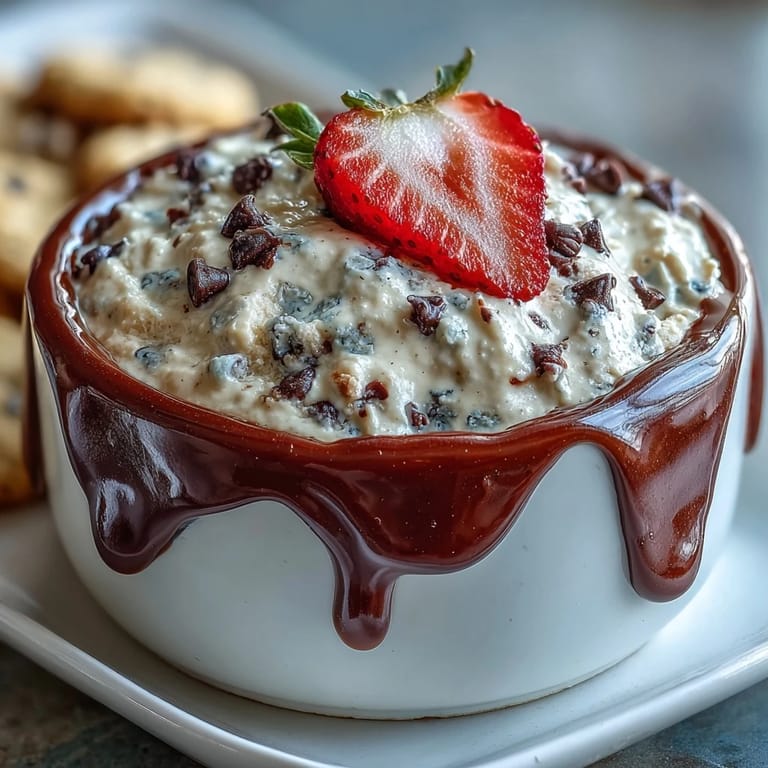 Velvety cottage cheese blended with almond butter and chocolate chips, perfect for dipping fresh fruit or crackers.  
