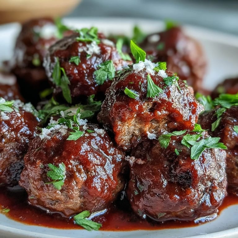 Classic Italian-inspired slow cooker meatballs with Parmesan and herbs, served warm straight from the pot.
