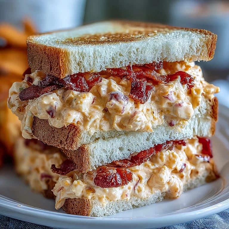 Classic Southern pimento cheese tea sandwiches on soft white bread, ideal for elegant entertaining or casual brunches.