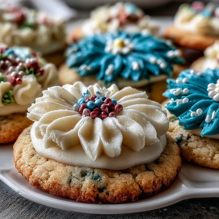 Buttery shortbread blossoms decorated with pastel royal icing, offering a sweet, crisp treat for festive springtime gatherings.