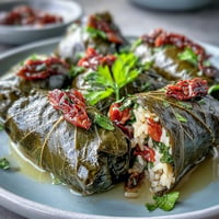 Tender Kurdish Dolma, glistening with oil, nestled tightly in a pot.